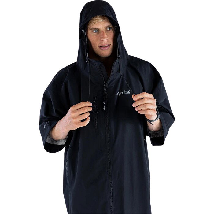 2024 Dryrobe Lite Short Sleeve Change Robe AS SS DL BG - Black Grey